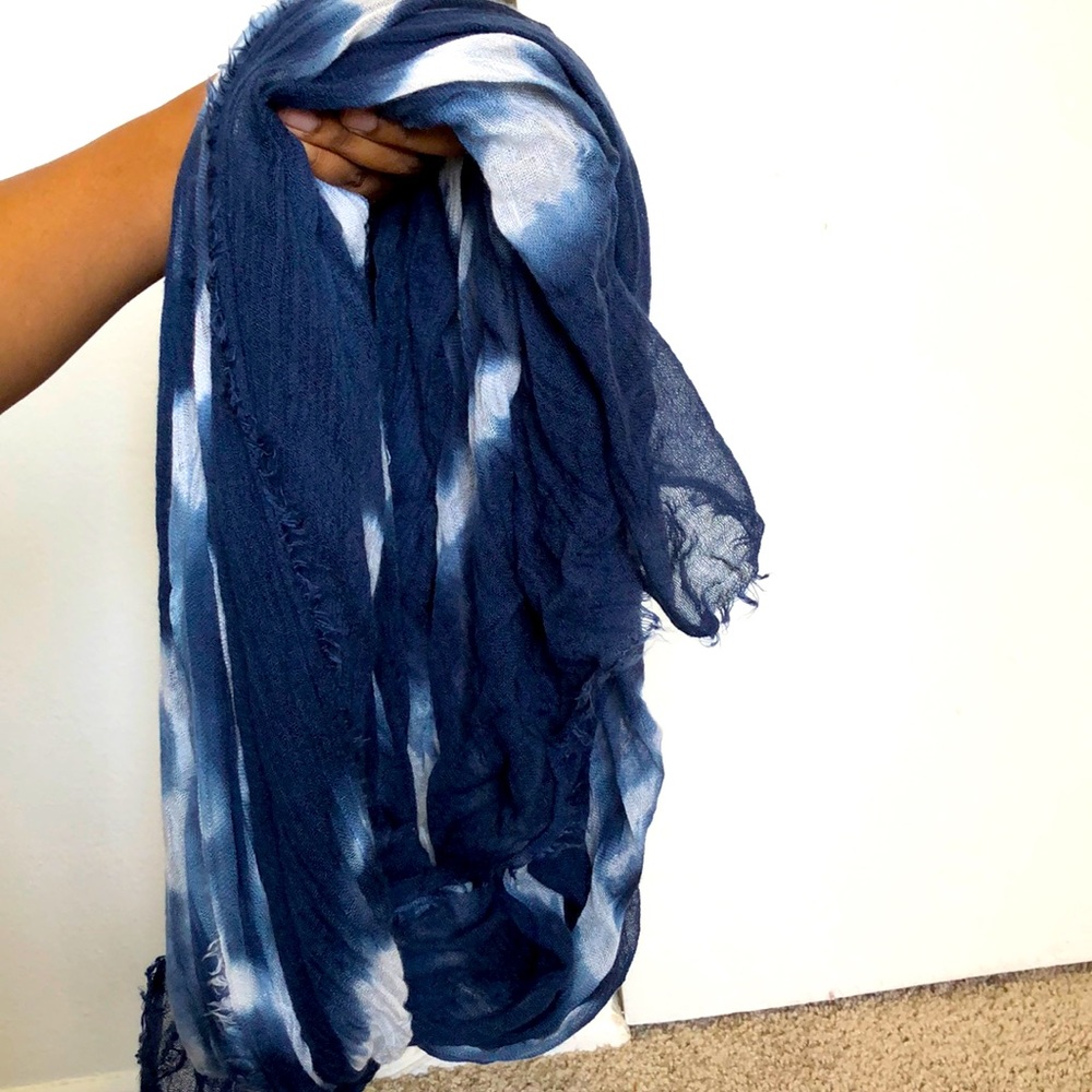 Blue, White Cloudy Winter scarf